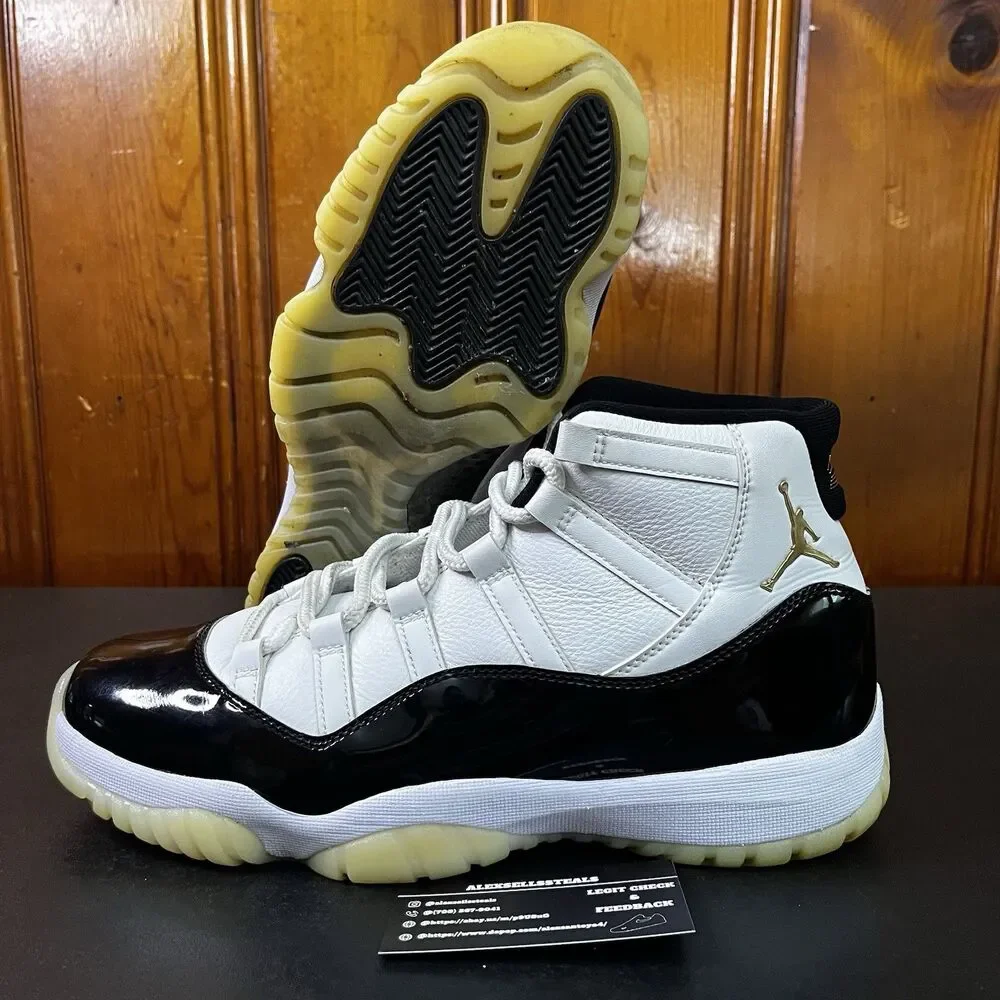 Jordan 11 DMP Gratitude Retro 2023 Size 11 Men CT8012-170 Black/White /Gold